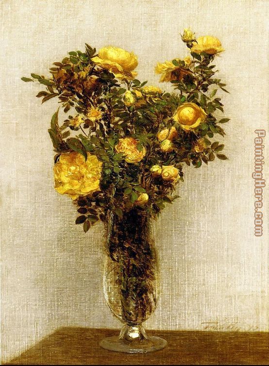 Roses Lying on Gold Velvet painting - Henri Fantin-Latour Roses Lying on Gold Velvet art painting